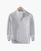 TAEBAEK Zipped Cable Sweater