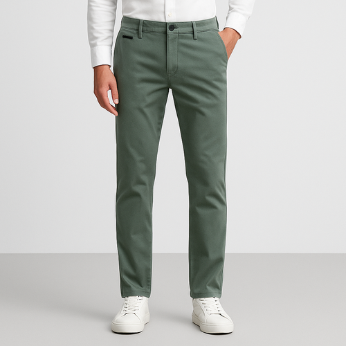 Calça Chino em Sarja Masculina - Linha Clássica