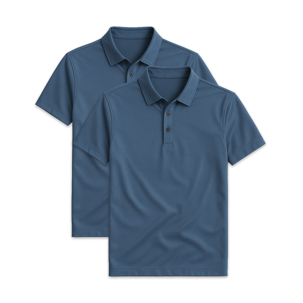 Conjunto - 2 Camisas Polo Seda Gelo