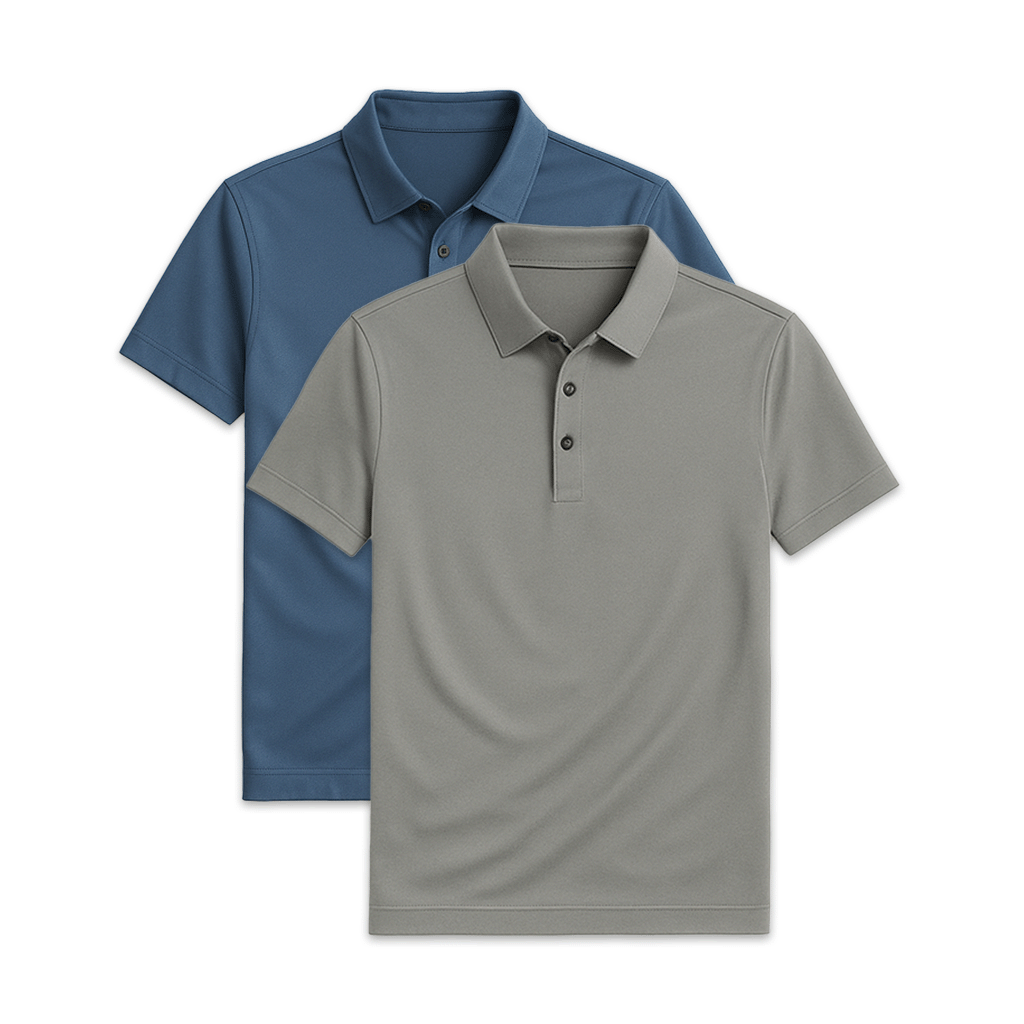Conjunto - 2 Camisas Polo Seda Gelo