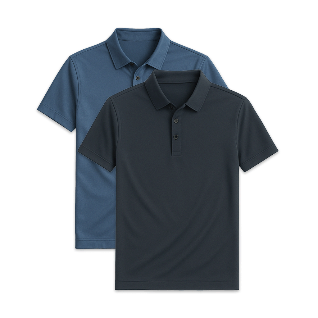 Conjunto - 2 Camisas Polo Seda Gelo