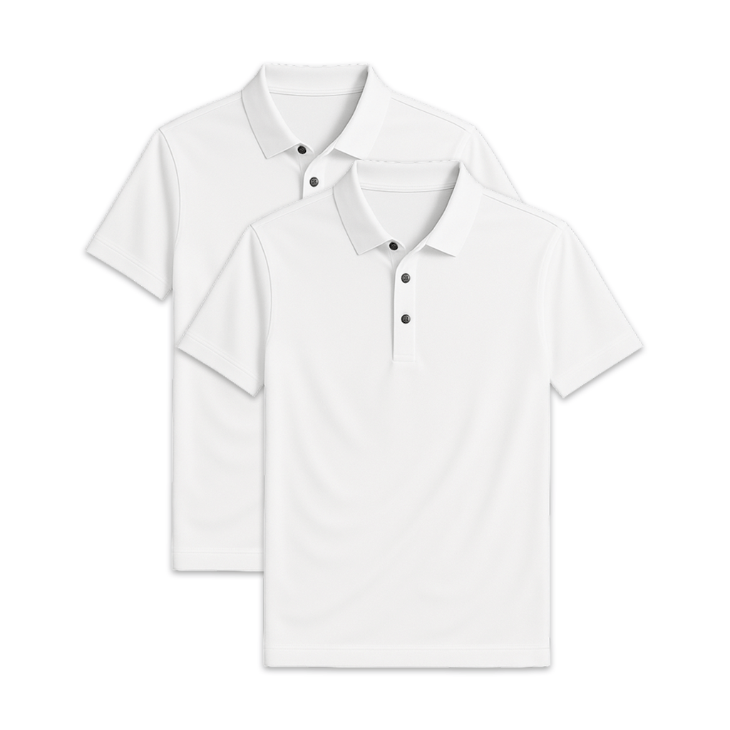 Conjunto - 2 Camisas Polo Seda Gelo