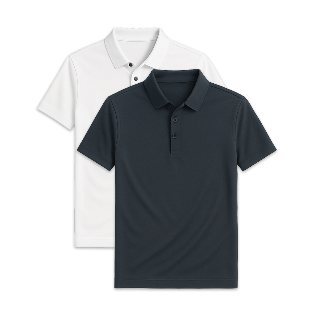 Conjunto - 2 Camisas Polo Seda Gelo