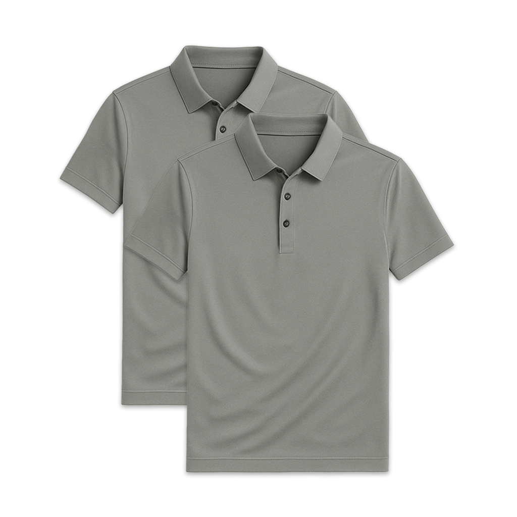 Conjunto - 2 Camisas Polo Seda Gelo